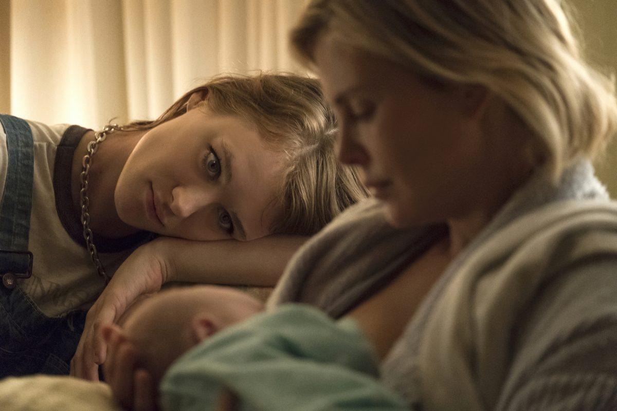 Mackenzie Davis (L) as Tully and Charlize Theron as Marlo star in Jason Reitman's "Tully.” (Kimberly French/Focus Features)