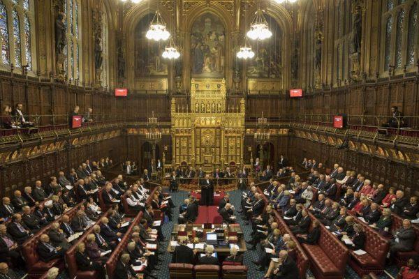 The house of Lords at the Houses of Parliament in London on October 31, 2017. (Dan Kitwood//AFP/Getty Images)