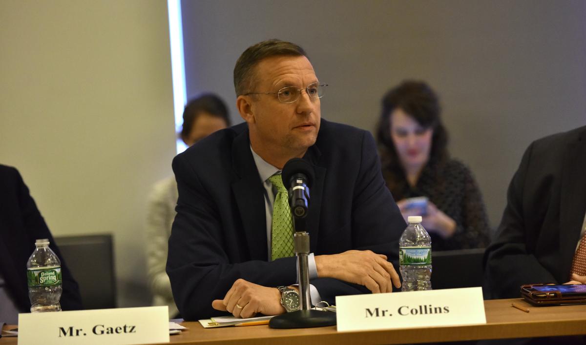 Doug Collins (R-Ga.) participates in the House Judiciary Committee Field Hearing—Music Policy Issues: A Perspective from Those Who Make It, at Fordham University School of Law in New York City, on Jan. 26, 2018. (Sean Zanni/Getty Images for NARAS)