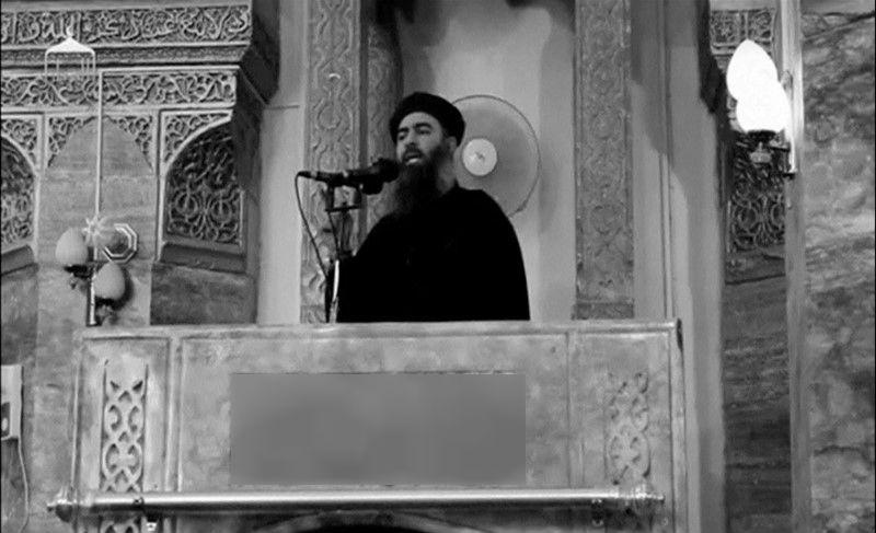 The reclusive leader of the ISIS terrorist group Abu Bakr al-Baghdadi in Mosul, July 2014. Baghdadi's real name is Ibrahim al-Samarrai. (Reuters/via Reuters TV)