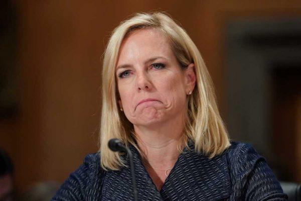Department of Homeland Security Secretary Kirstjen Nielsen testifies before a Senate Homeland Security and Governmental Affairs Committee hearing on "Authorities and Resources Needed to Protect and Secure the United States," on Capitol Hill in Washington on May 15, 2018. (Erin Schaff/Reuters)