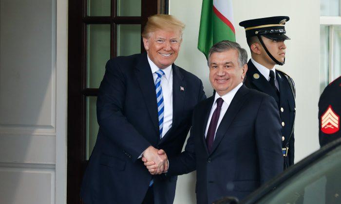 Trump Meets With Uzbek Leader at the White House