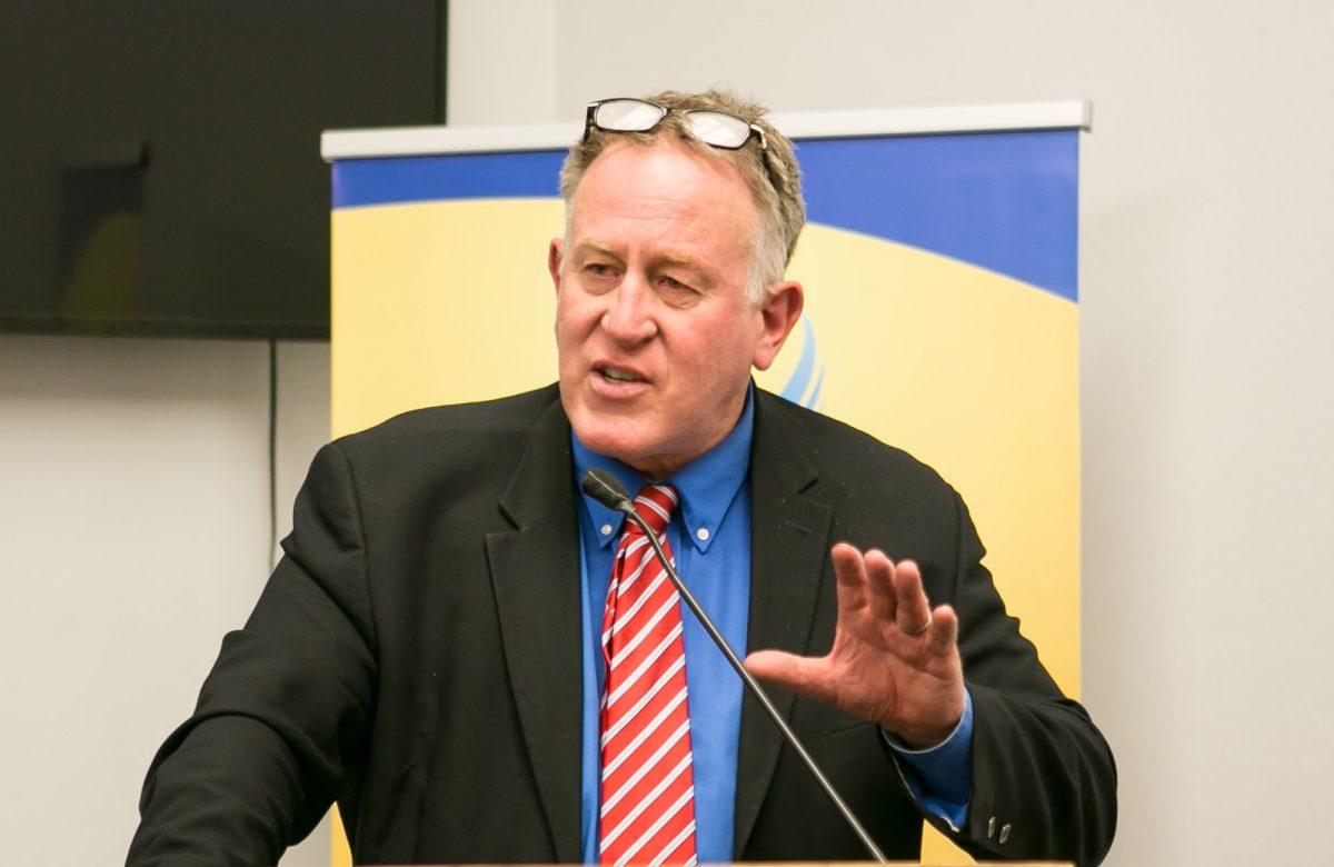 Trevor Loudon, a New Zealand-based author and film maker, said that Chinese Communist Party regime is the greatest threat to freedom on the planet, in a forum held at the Cannon House Office Building on Capitol Hill on May 9, 2018. (Li Sha/The Epoch Times)