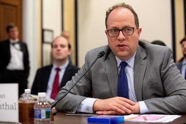 Daniel Blumenthal, director of Asian Studies at the American Enterprise Institute testifies at a Permanent Select Committee on Intelligence hearing on China’s Worldwide Military Expansion at the Rayburn House Office Building at U.S. Congress in Washington on May 17, 2018. (Samira Bouaou/The Epoch Times)