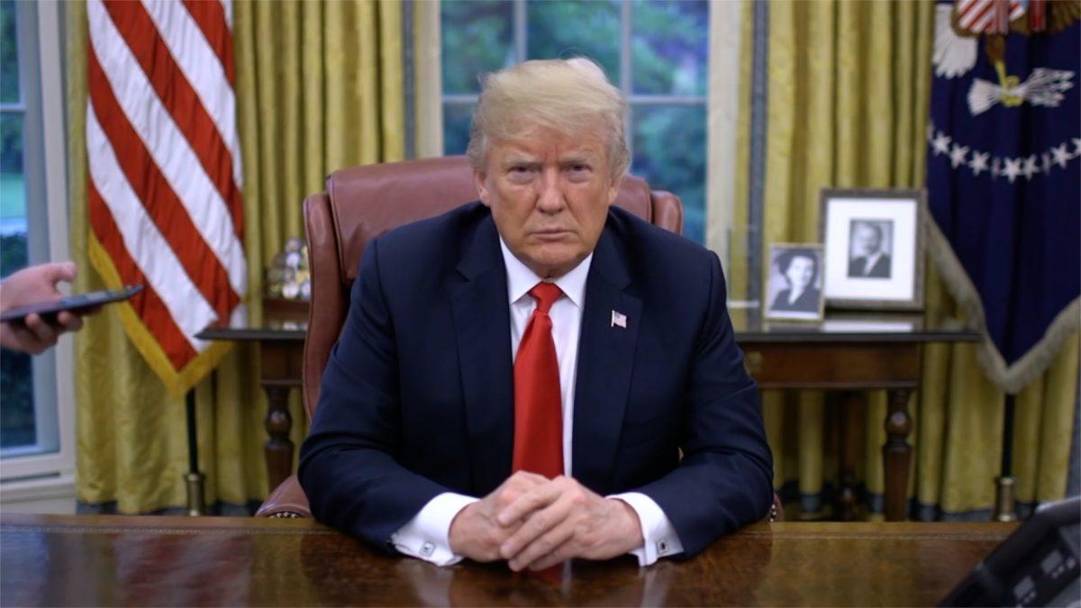 President Trump in the Oval Office at the White House. (Courtesy of the White House)