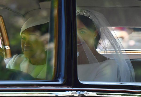 Meghan Markle arrives for her wedding ceremony with Britain’s Prince Harry at St George's Chapel in Windsor Castle in Windsor, Britain, May 19, 2018. (Reuters/Clodagh Kilcoyne)