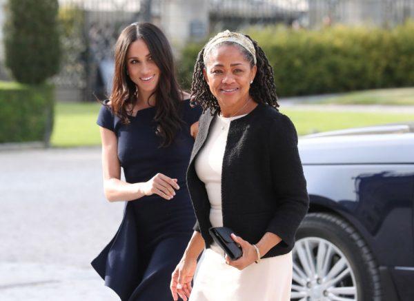 Meghan Markle and her mother, Doria Ragland arrive at Cliveden House Hotel on the National Trust's Cliveden Estate to spend the night before her wedding to Prince Harry on May 18, 2018 in Berkshire, England. (Steve Parsons-Pool/Getty Images)
