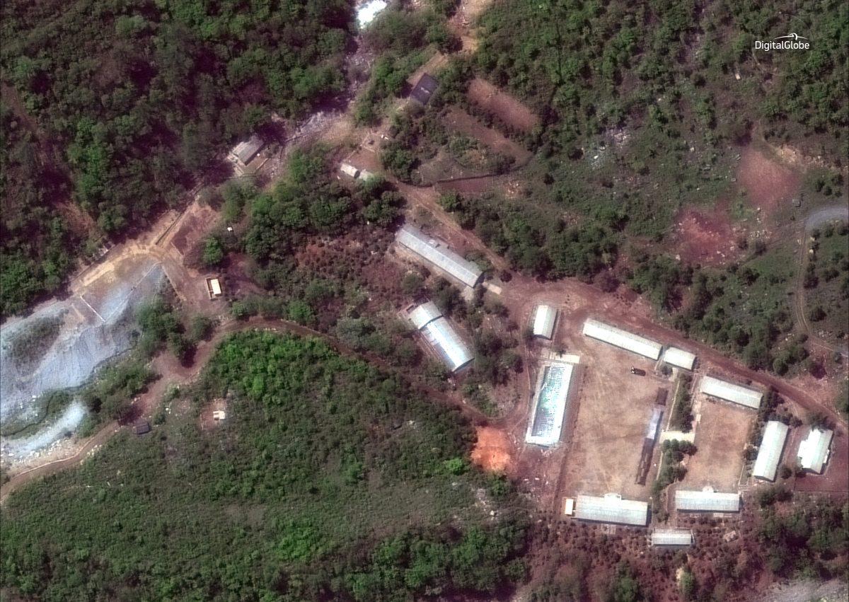 North Korea's Punggye-ri nuclear test facility is shown in this DigitalGlobe satellite image in North Hamgyong Province, North Korea, on May 23, 2018. (Satellite image ©2018 DigitalGlobe, a Maxar company/Handout via REUTERS)