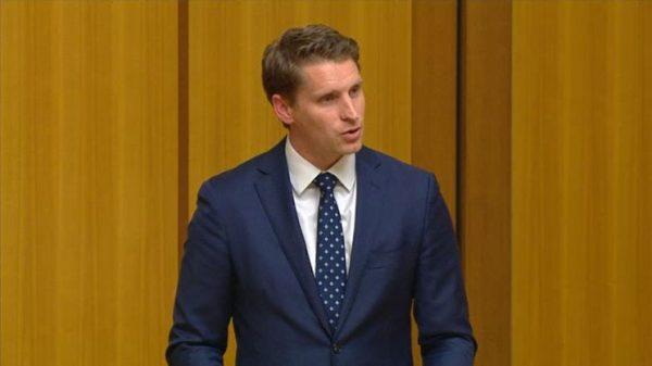 Andrew Hastie, Liberal MP, speaks at the Australian Parliament in May 2018. (Commonwealth of Australia)