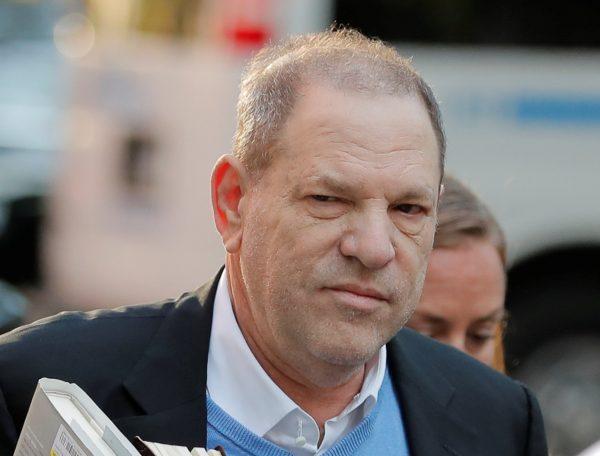 Film producer Harvey Weinstein arrives at the 1st Precinct in Manhattan in New York on May 25, 2018. (Reuters/Lucas Jackson)