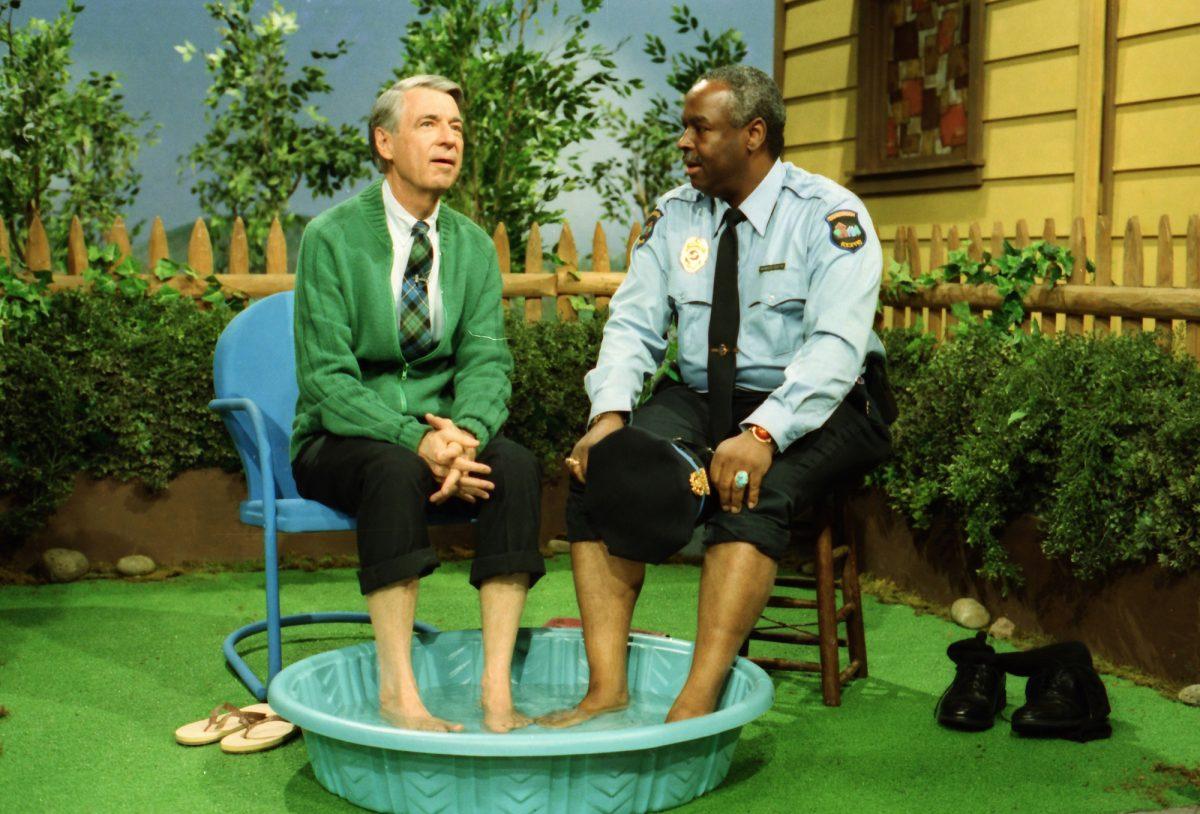 Fred Rogers (L) with François Scarborough Clemmons on “Mr. Rogers' Neighborhood,” from the film “Won’t You Be My Neighbor.” (John Beale/Focus Features)