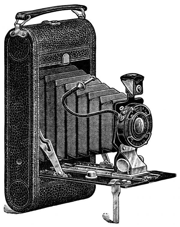 From the 1916 Sears, Roebuck and Co. catalog. Early Conley Junior cameras had a brick-like appearance when closed, with later models being more rounded in design. (OldDesignShop.com)