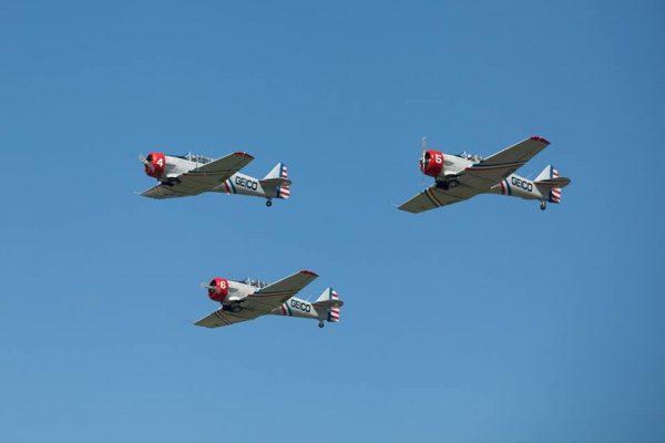 The GEICO Skytypers at the 2016 New York Air Show. (Holly Kellum/ The Epoch Times)