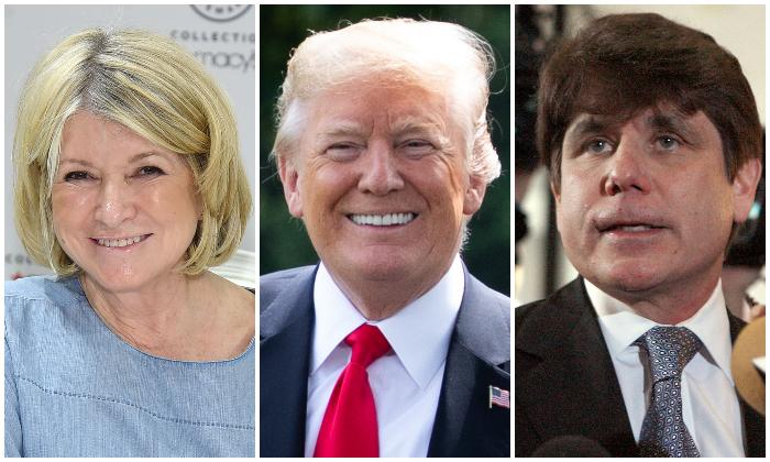 Trump Considering Pardons for Martha Stewart and Rod Blagojevich