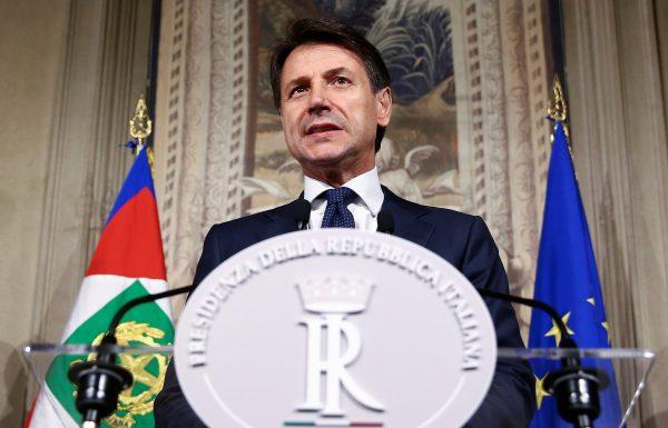 Italy's Prime Minister-designate Giuseppe Conte talks to the media at the Quirinal Palace in Rome, Italy, May 31, 2018. (Reuters/Alessandro Bianchi)