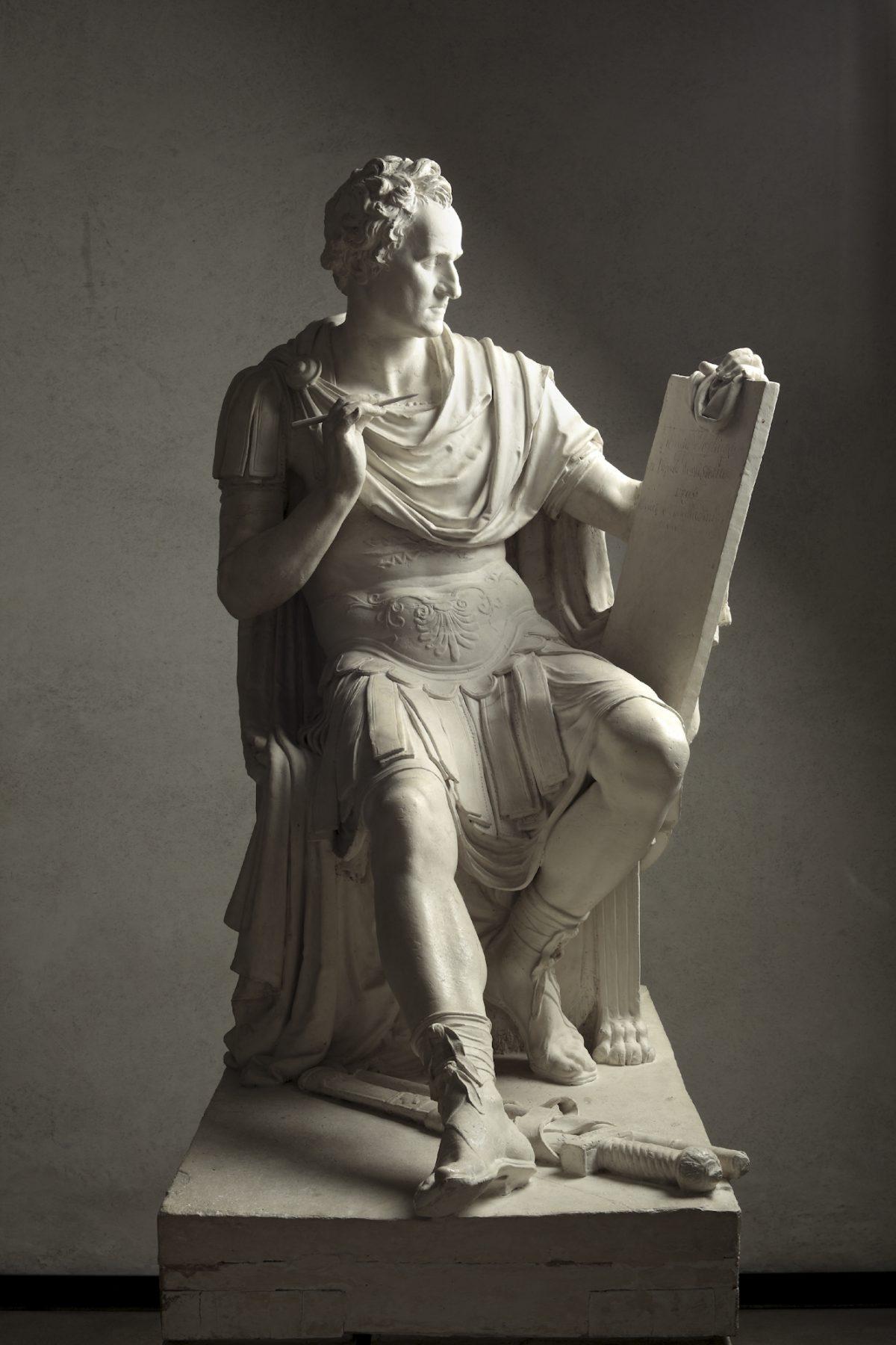"Modello for George Washington" (detail), 1818 by Antonio Canova (1757–1822). Plaster, 66 9/16 by 39 3/8, by 54 3/4 inches, Gypsotheca e Museo Antonio Canova, Fondazione Canova onlus, Possagno. (Fabio Zonta)