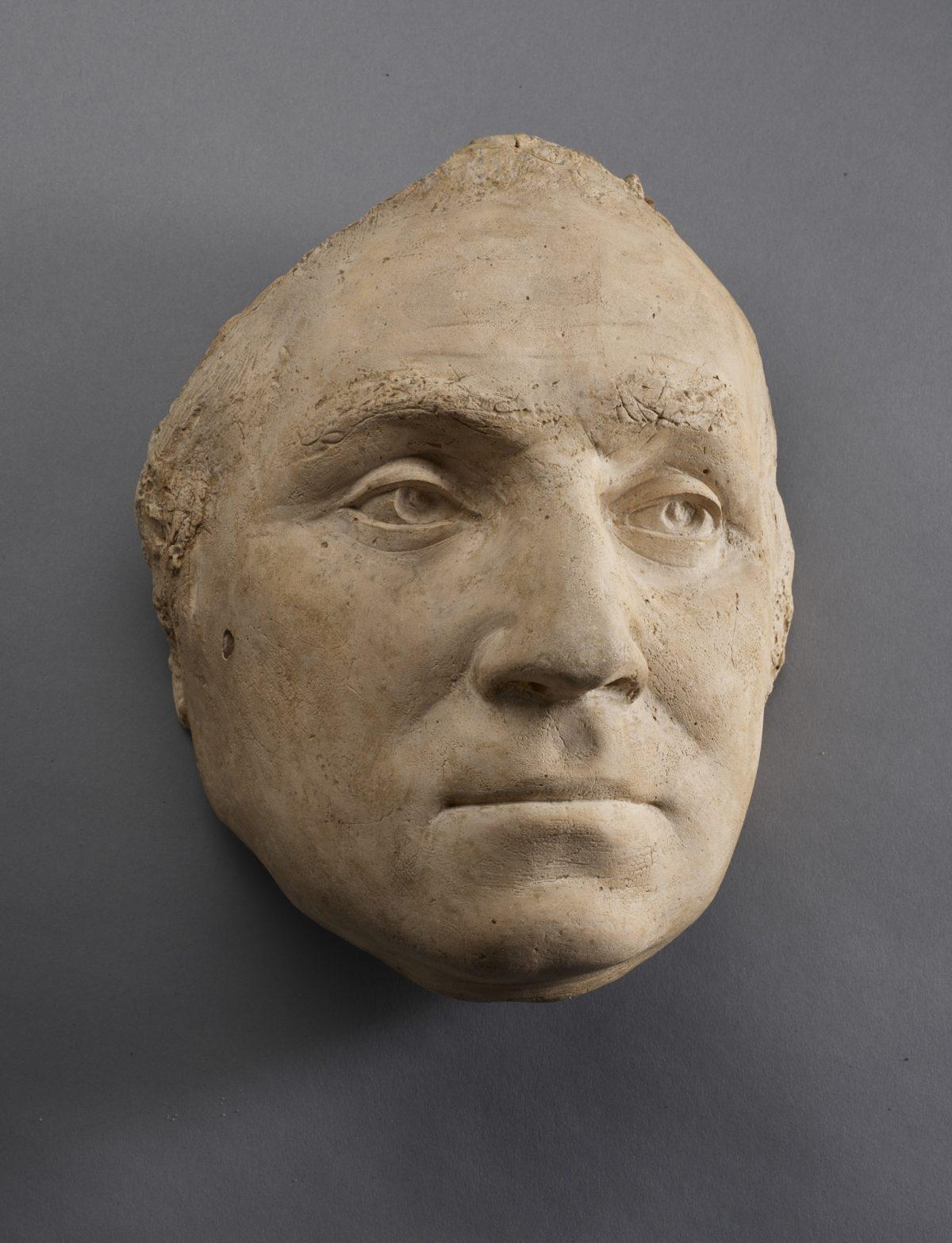 "Life Mask of George Washington," 1785, by Jean-Antoine Houdon (1741–1828). Plaster,<br/>height 12 1/2 inches, The Morgan Library & Museum, gift of J. P. Morgan Jr., 1924. (The Pierpont Morgan Library)