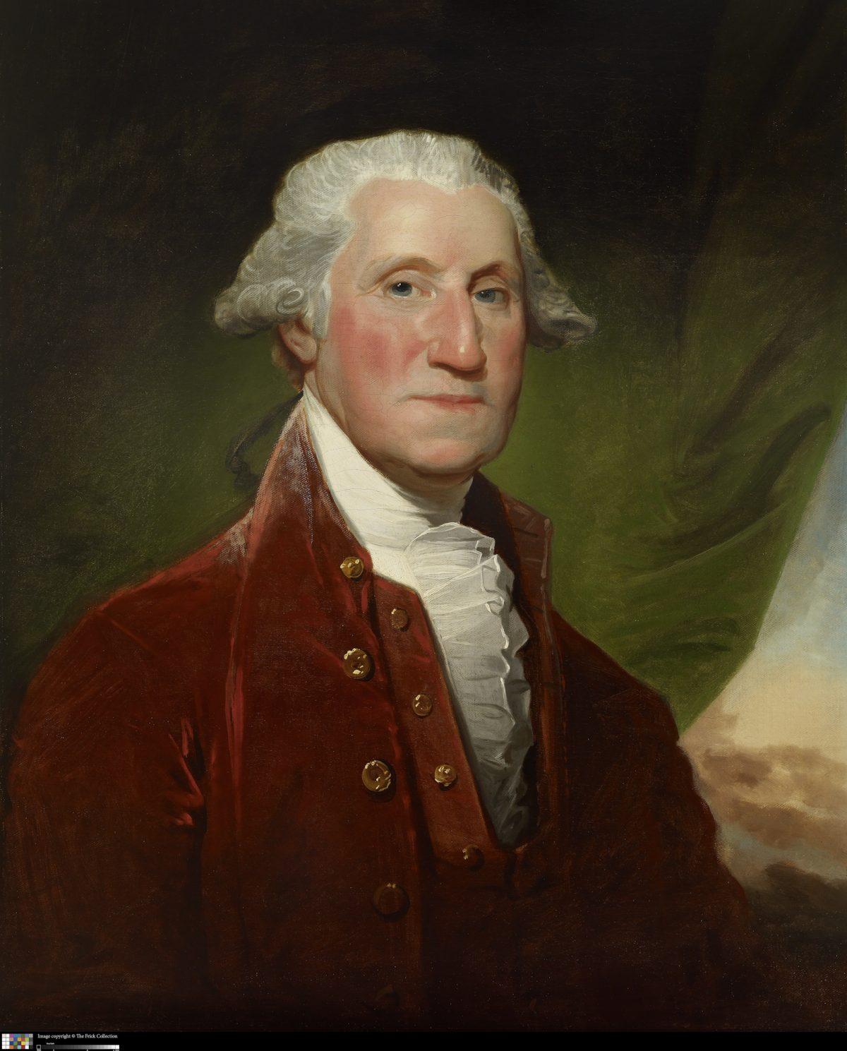 "George Washington," 1795, by Gilbert Stuart (1755–1828). Oil on canvas, 29 1/4 inches by 24 inches, The Frick Collection. (Michael Bodycomb)