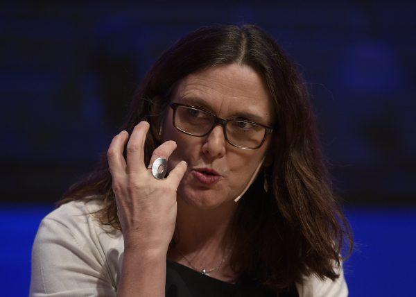 EU Trade Commissioner Cecilia Malmstrom at the Business Forum of the 11th Ministerial Conference of the World Trade Organization in Buenos Aires, Argentina on December 12, 2017. (Juan Mabromata/AFP/Getty Images)