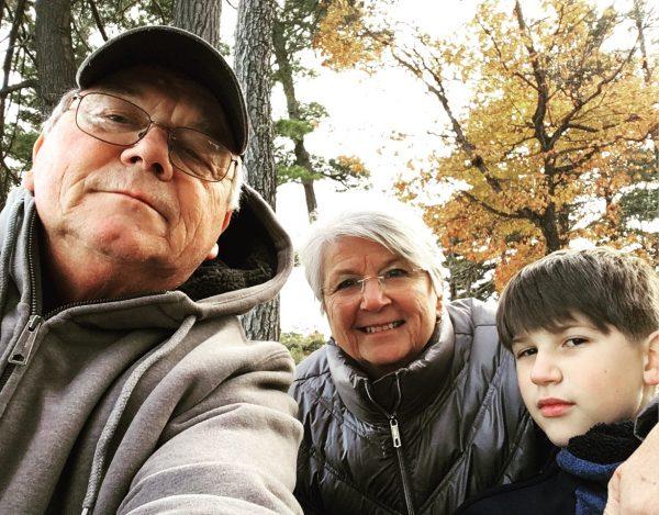 Ed and Jan Wagner pose with Holden last November at a state park near their home in Ludington, Mich. (Courtesy of Jan Wagner)