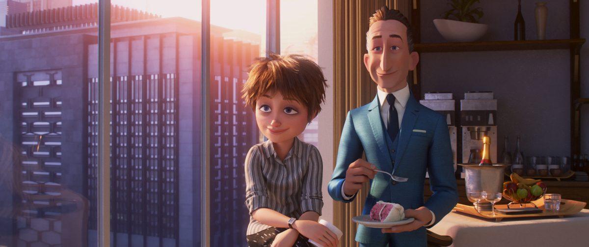 The brilliant and laid-back Evelyn Deavor (voiced by Catherine Keener) and her brother, the ultra-wealthy and savvy Winston Deavor (voiced by Bob Odenkirk), in “Incredibles 2.” (Disney/Pixar)