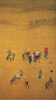 “Kublai Khan Hunting” by Liu Kuan-tao, depicts Kublai Khan along with one his consorts, Chabi, on horseback. (Public Domain)