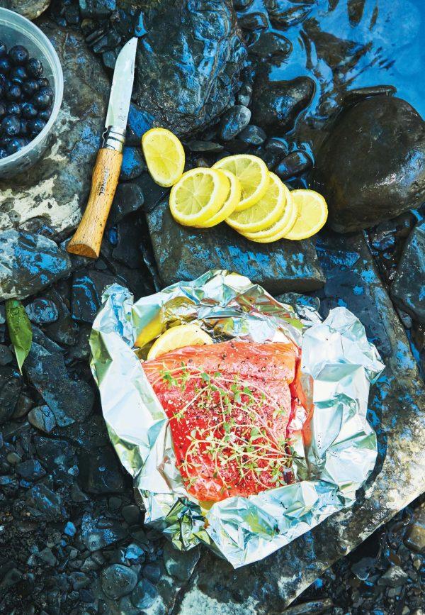 Foil-Packet Salmon, roasted on the grill. (Christina Holmes)