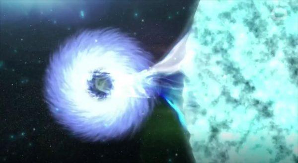 Animation of a black hole eating a star. (Wochit Tech/videoelephant/screenshot)