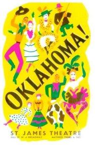 The original poster of "Oklahoma!" after the exclamation point was added. (Public Domain)