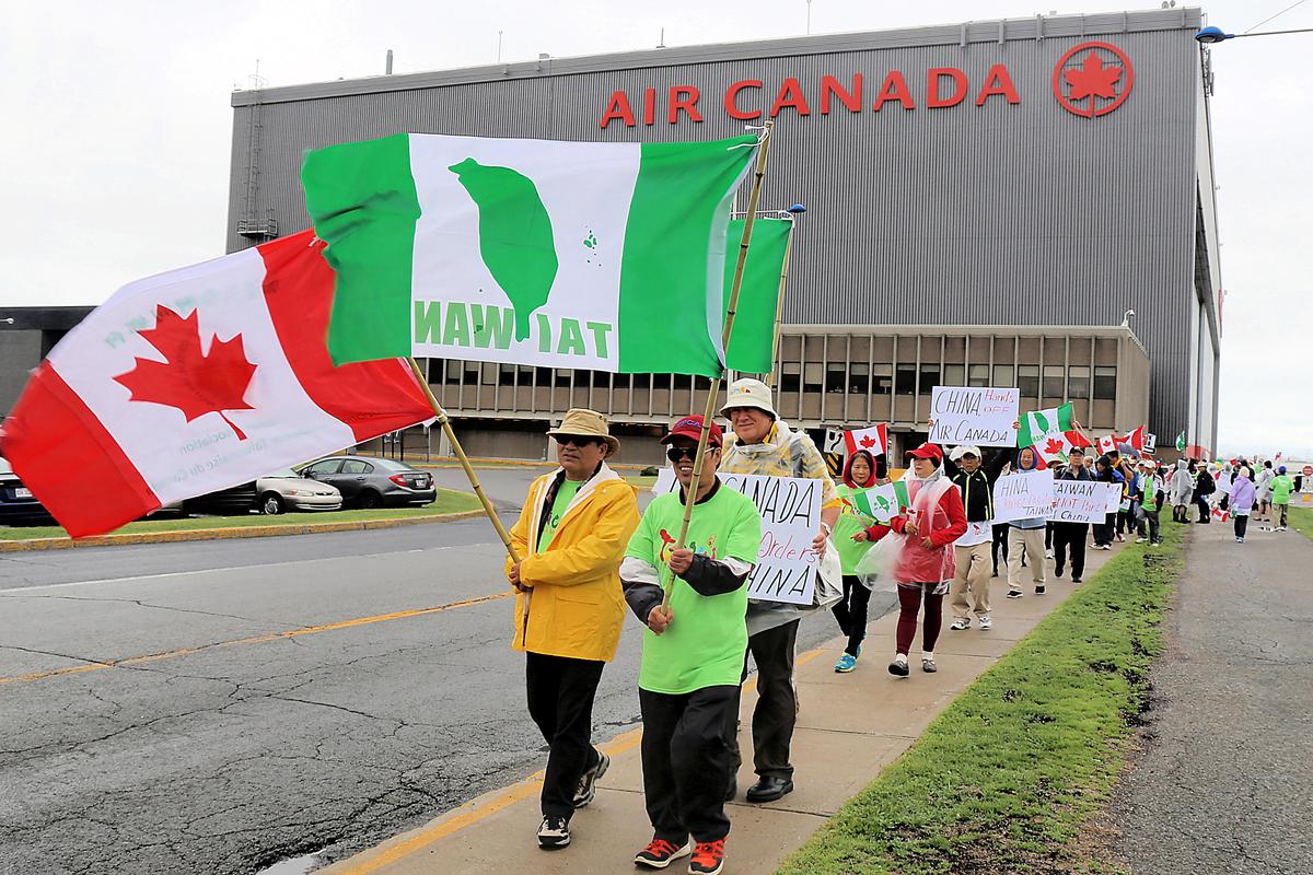 Taiwanese-Canadians Protest Air Canada’s Listing Taiwan as Part of China