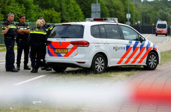Police is seen near an incident scene where a van struck into people after a concert in Landgraaf, the Netherlands June 18, 2018. (Reuters/Thilo Schmuelgen)