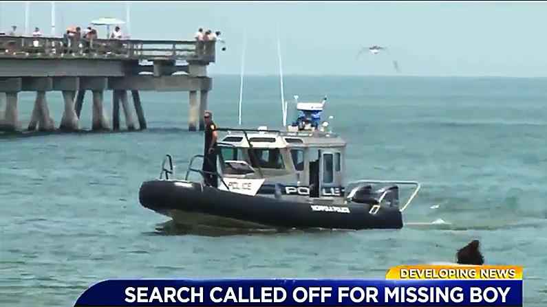 Several agencies have stopped searching for the body of a 12-year-old boy who disappeared off a Virginia beach. (Screenshot via WTKR)