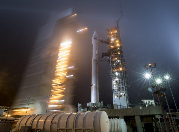 NASA prepares to launch its Atlas-V rocket with the NASA InSight spacecraft onboard on Friday, May 4, 2018, at Vandenberg Air Force Base in California. (Bill Ingalls/NASA via Getty Images)