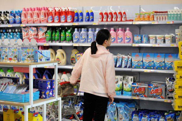 A customer browses imported items at a store in Qingdao City, Shandong Province, on June 1, 2018. (AFP/Getty Images)