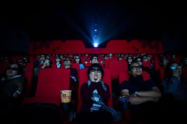 Moviegoers at the Wanda Group's Oriental Movie Metropolis movie theater in Qingdao City, Shandong Province on April 27, 2018. (Wang Zhao/AFP/Getty Images)