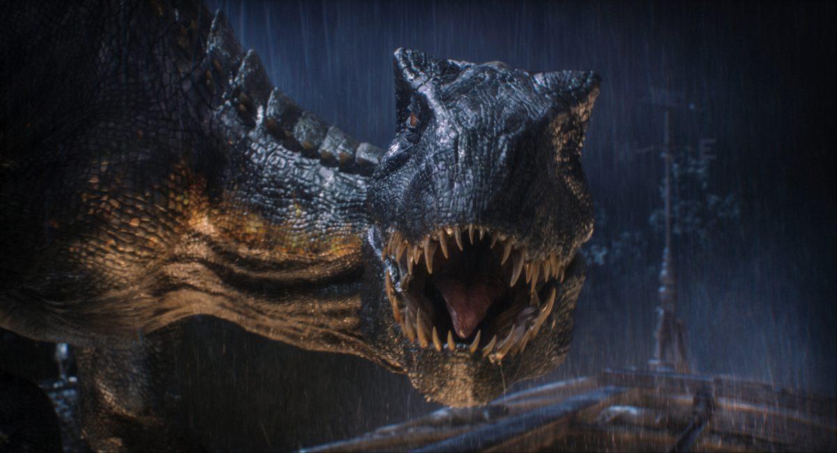 The Indoraptor prepares to strike in "Jurassic World: Fallen Kingdom." (Giles Keyte/Universal Studios/Amblin Entertainment, Inc./Legendary Pictures Productions, LLC)