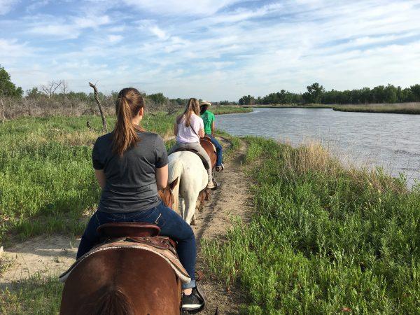 At Dusty Trails in North Platte, Neb., you can go for a scenic horseback ride along the North Platte River. (Crystal Shi/The Epoch Times)