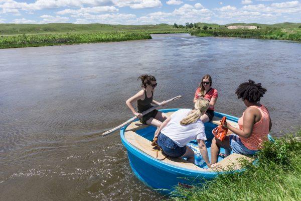 Gone tanking: The uniquely Nebraskan water "sport" gently floats you down the river in a repurposed feeding tank. (Crystal Shi/The Epoch Times)