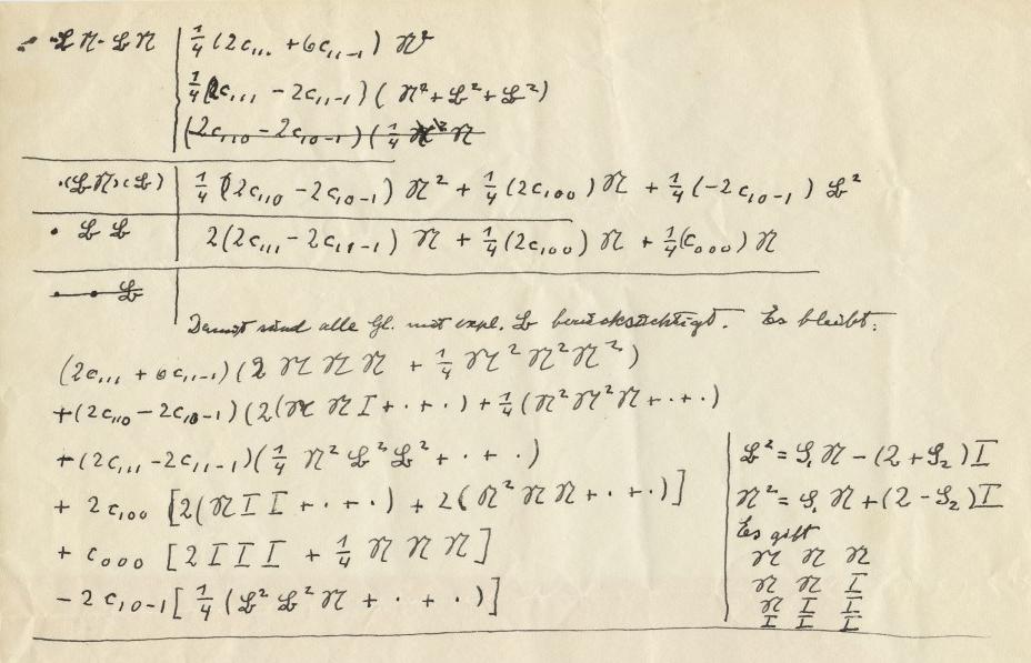 An autograph mathematical manuscript, circa 1940s, by Albert Einstein. Collection of Pedro Corrêa do Lago. (The Morgan Library & Museum)