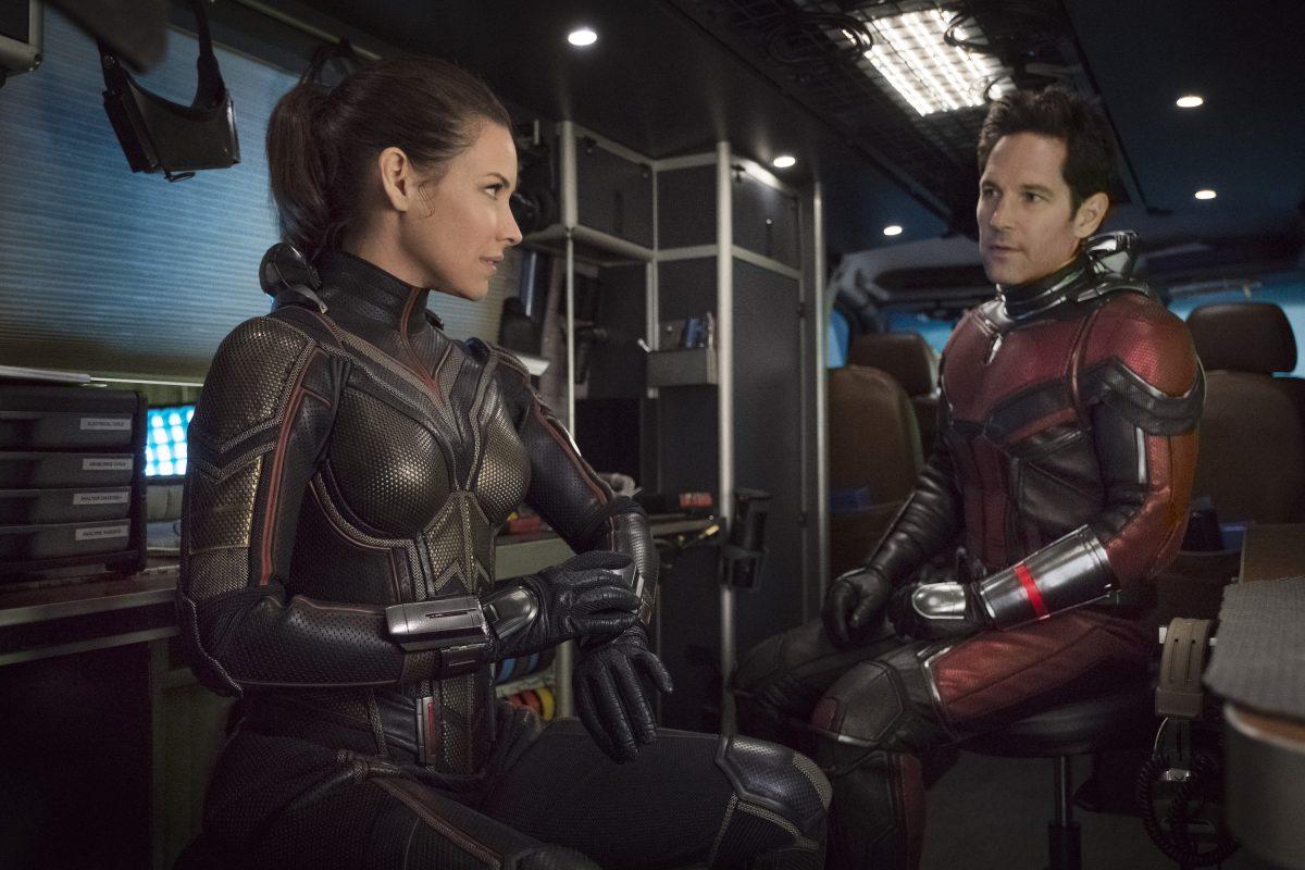 Hope Van Dyne (Evangeline Lilly) and Scott Lang (Paul Rudd) in “Ant-Man and the Wasp.” (Ben Rothstein/Walt Disney Studios Motion Pictures/Marvel Studios)