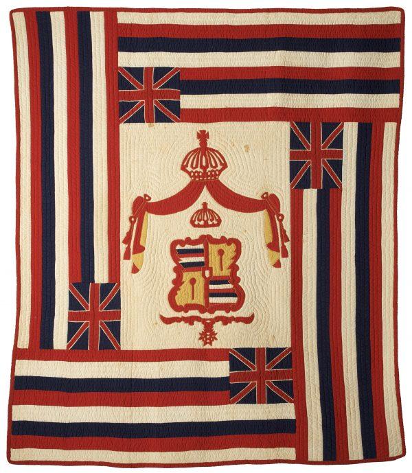 The Kuʻu Hae Aloha (My Beloved Flag) Quilt of Hawaii circa 1893. (American Museum in Britain)