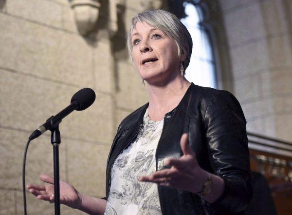 Employment Minister Patty Hajdu speaks to reporters on Parliament Hill on March 25, 2017. Sarnia Concrete is one of a group of companies that have banded together to launch legal challenges on purely business grounds to the controversial Canada Summer Jobs attestation requirement. (The Canadian Press/Justin Tang)