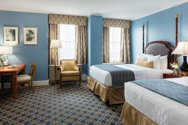 A deluxe room at the historic Francis Marion Hotel. (Courtesy of Francis Marion Hotel)