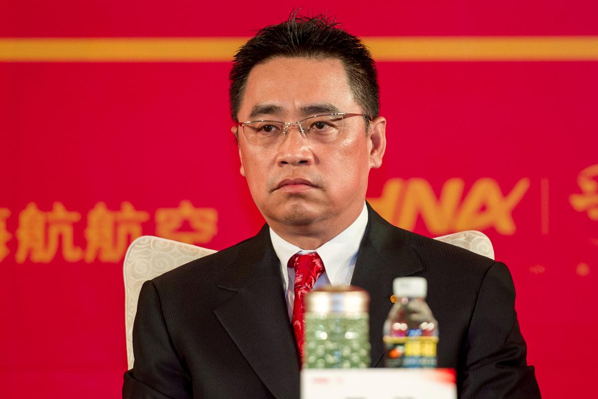 Wang Jian, Co-Chairman of HNA Group attends a meeting marking the 20th anniversary of company's founding in Haikou, Hainan Province, China on April 28, 2013. (Reuters)