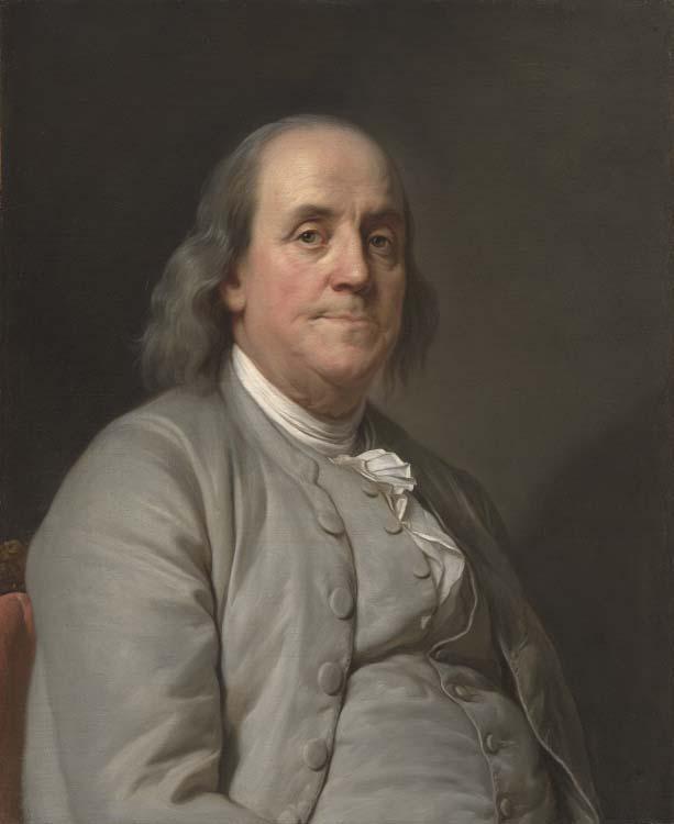 Benjamin Franklin by Joseph Duplessis, 1778. (public domain)