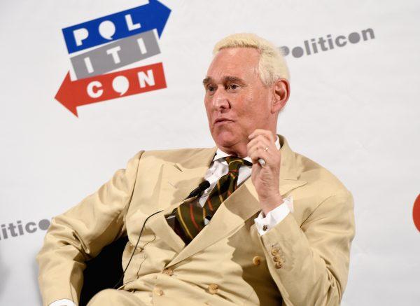 Roger Stone during Politicon at Pasadena Convention Center in Pasadena, Calif., on July 29, 2017. (Joshua Blanchard/Getty Images for Politicon)