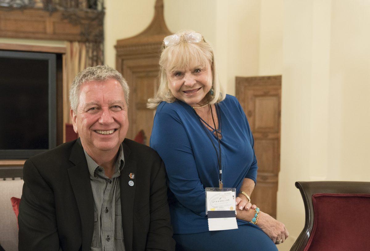 Eric Rhoads with Lady Lynn Wilson, who redecorated the Biltmore Hotel during its 1980s renovation, in November 2017. (Fine Art Connoisseur)