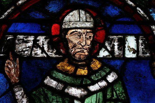 Thomas Becket portrayed in a stained glass window in Canterbury Cathedral, where he was murdered in 1170. (HVH/CC-BY-SA-3.0)