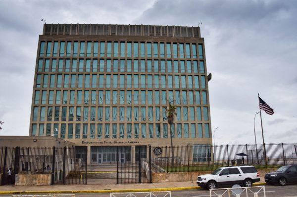 The U.S. Embassy in Havana, Cuba, on September 29, 2017, shortly after half its personnel suffered an alleged sonic weapon attack. (Adalberto Roque/AFP/Getty Images)