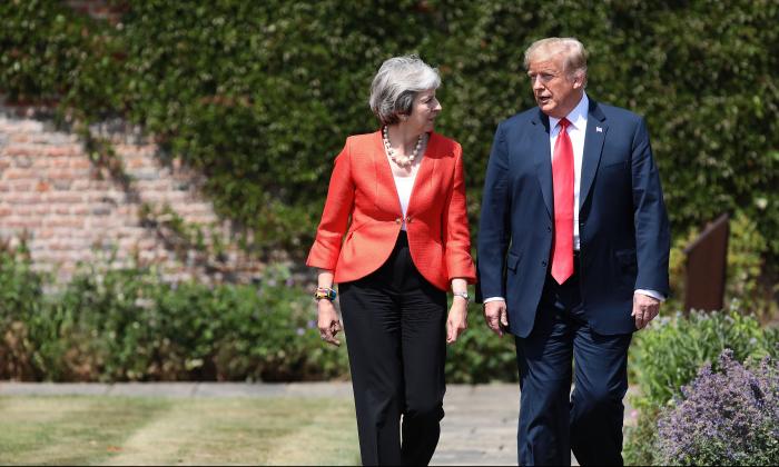 Trump and May Affirm Close Ties After ‘Fake News’ Tabloid Interview